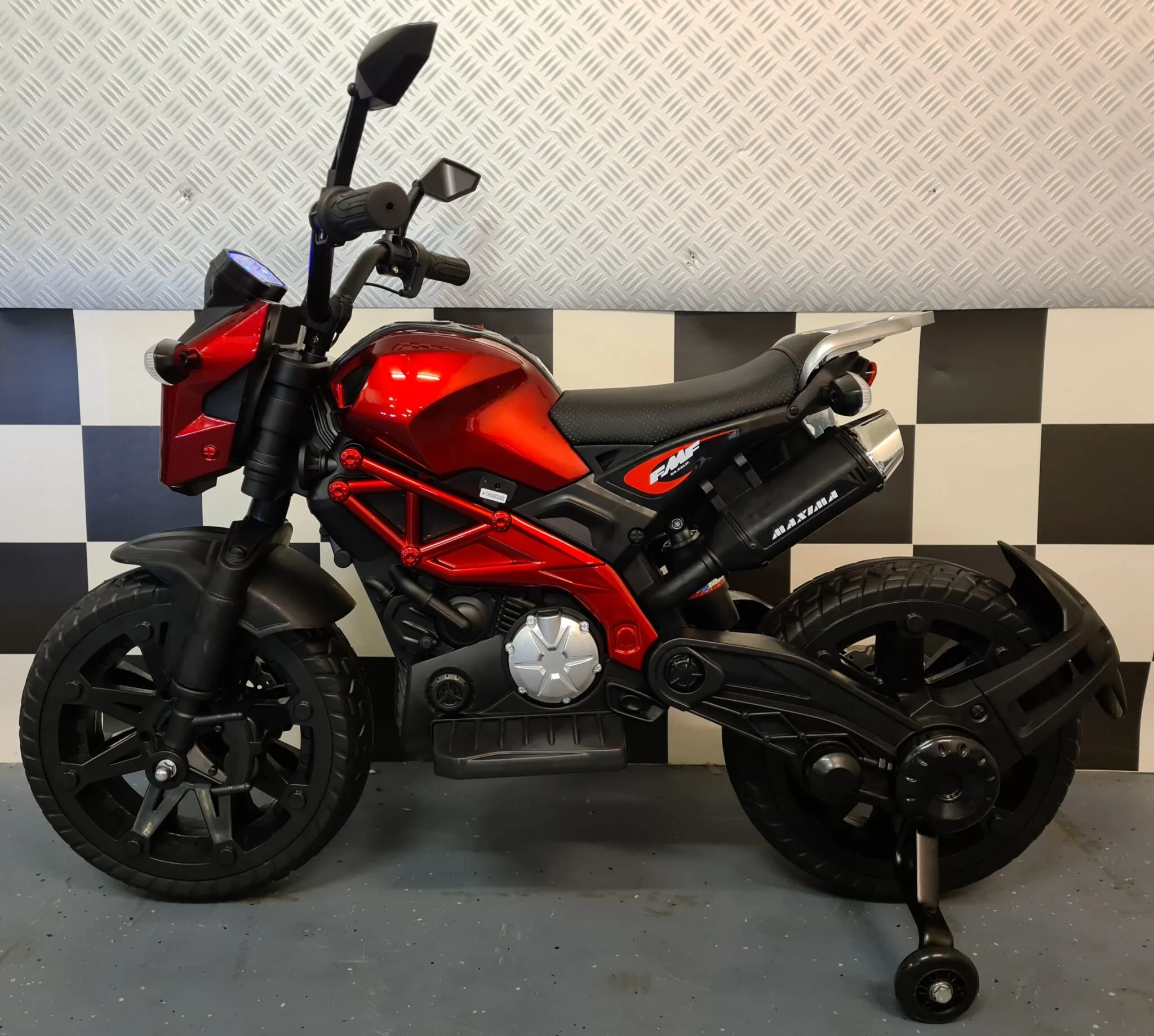 MOTOR INFANTIL GROM SUPERBIKE 12V ROJO METALIZADO - INDA244-c4ks01R